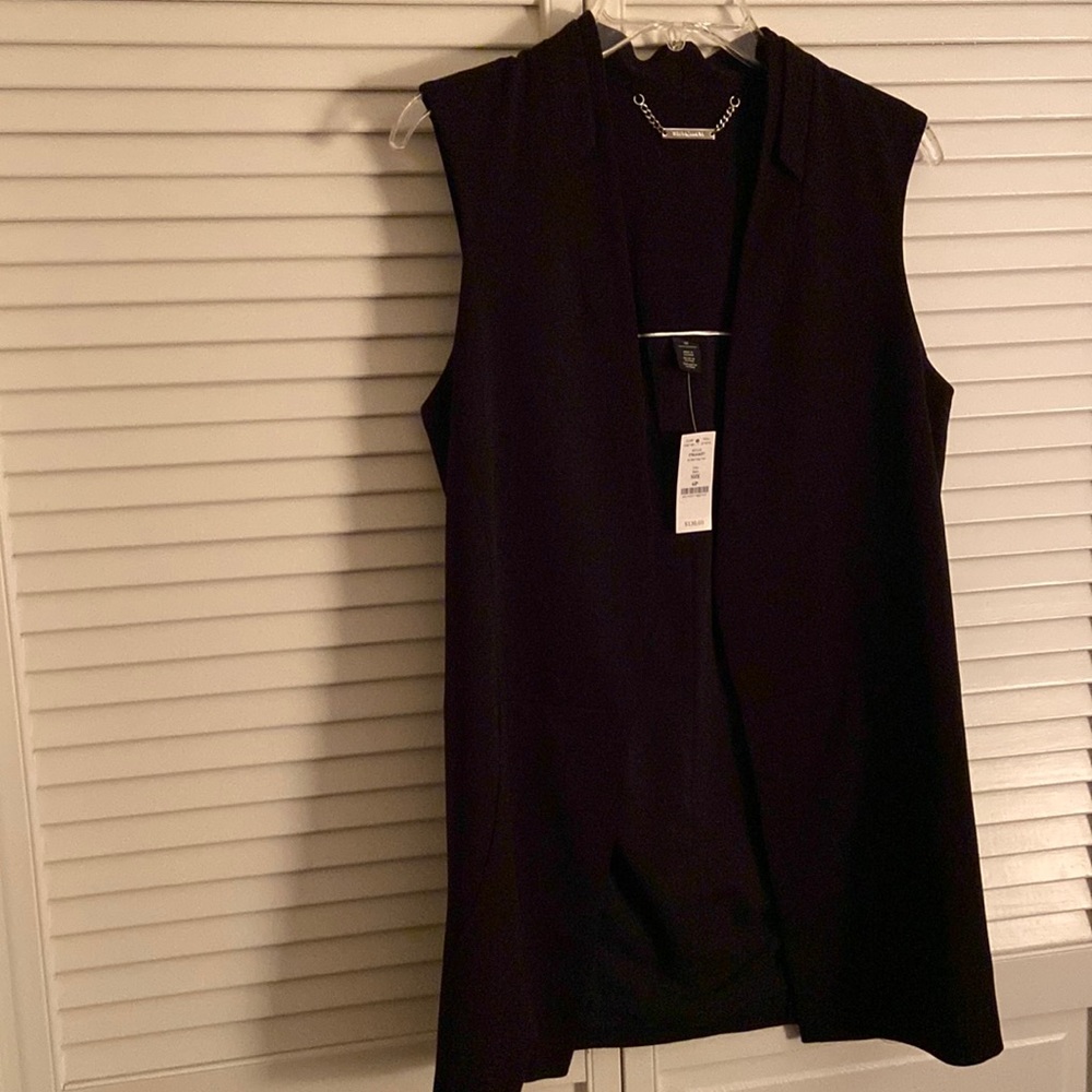 NWT White House Black Market Long vest fully lined! 30” length!